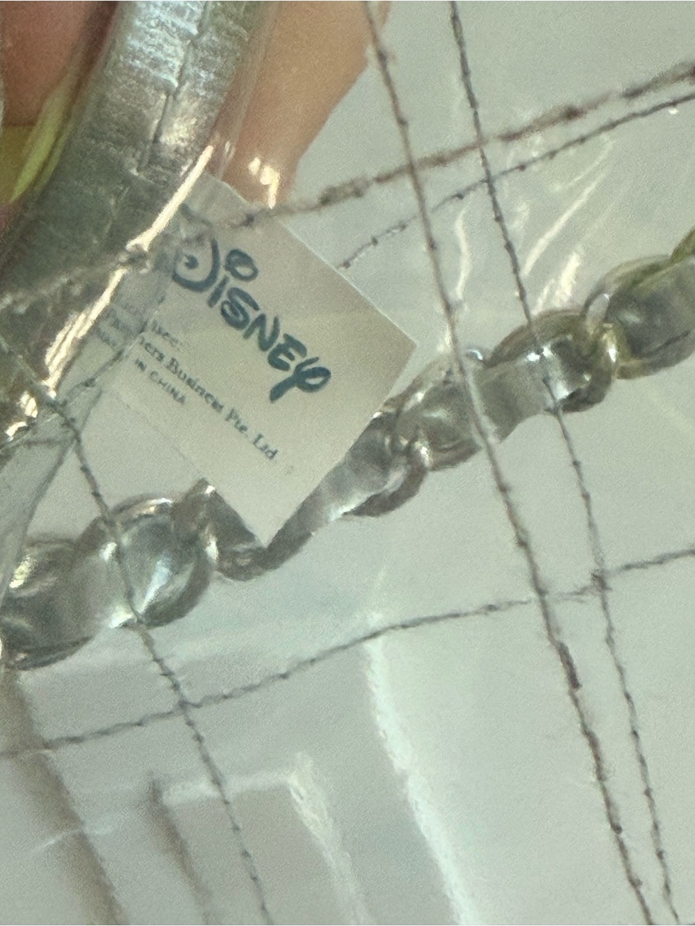 Disney Japan vintage Y2K Silver Clear Tote with Chain Straps - Picture 3 of 3